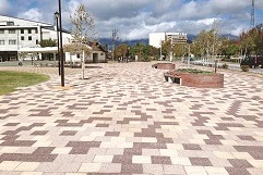 佐久市民交流広場(岩手県)使用製品:洗出平板